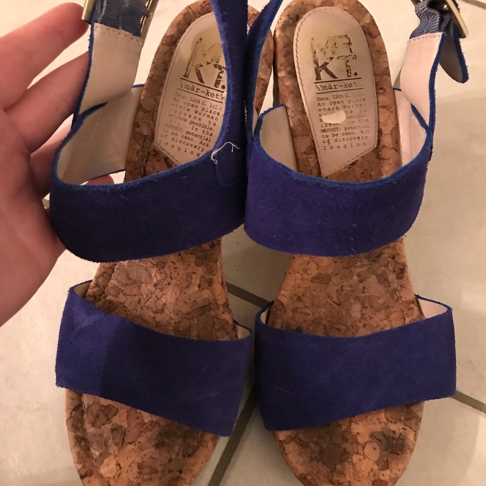 70s style cork heels